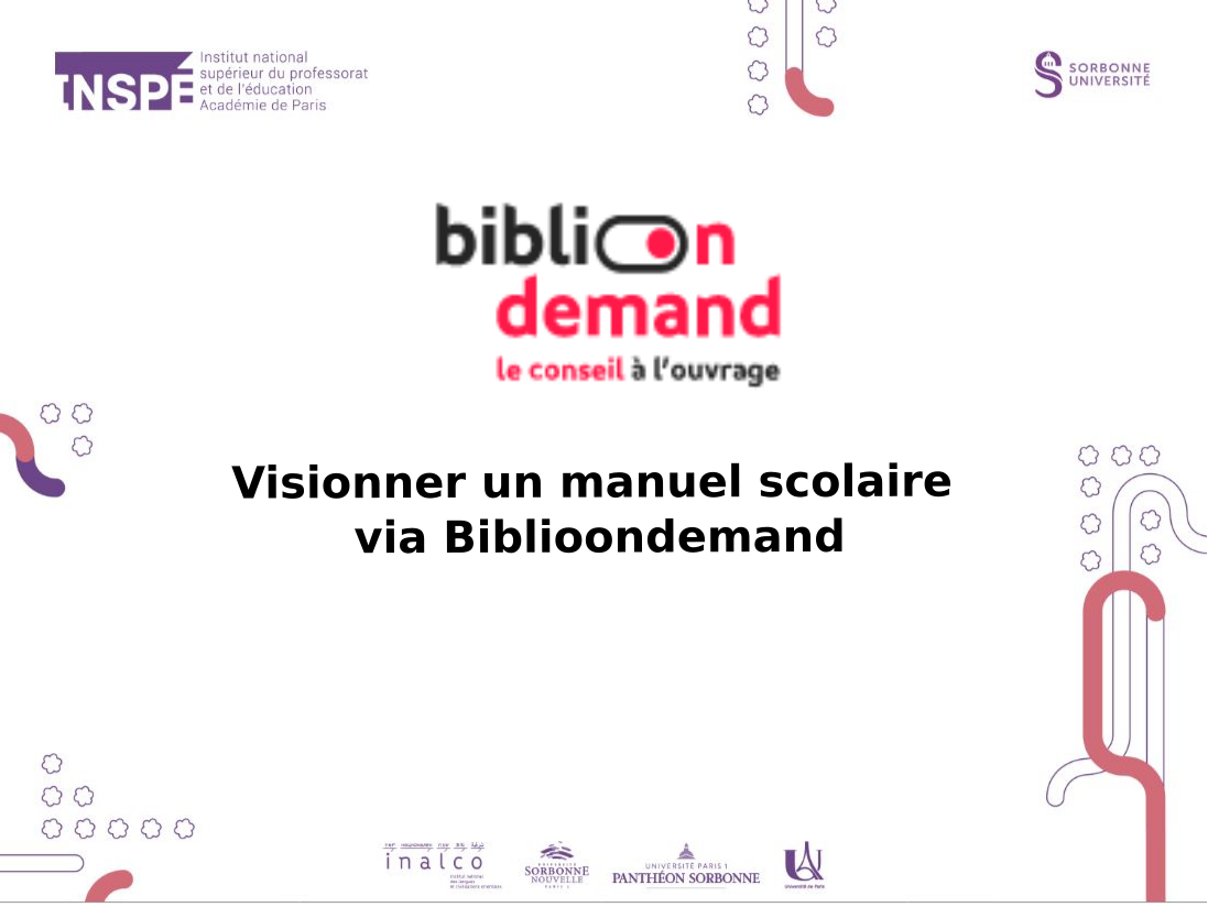 Bibliothèque : accéder à Biblioondemand (manuels scolaires en ligne)