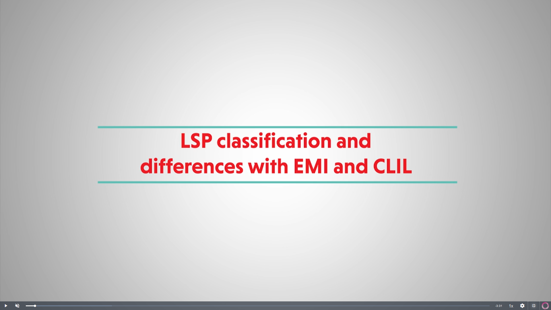 LSP classification and differences with EMI and CLIL